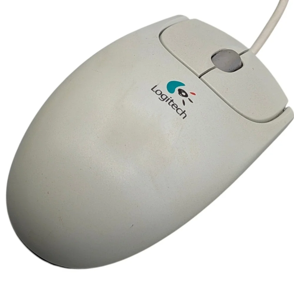 Logitech M-BJ58 USB Optical Mouse Computer PC‎ Wired Scroll Wheel Office Gray